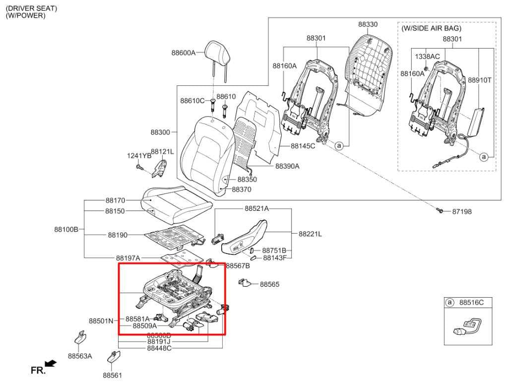 20-22 Kia Sportage Nightfall 2.4L Front Driver Left Side Seat Lower Track Frame - Alshned Auto Parts