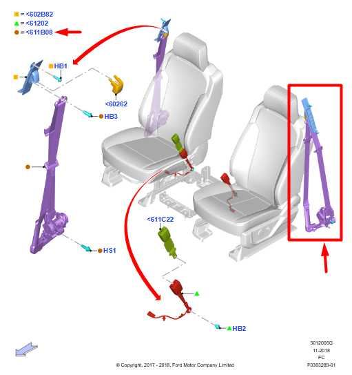 2018-2020 Ford F150 XL Super Cab Front Left Seat Belt Retractor JL3Z-18611B09-AH - Alshned Auto Parts