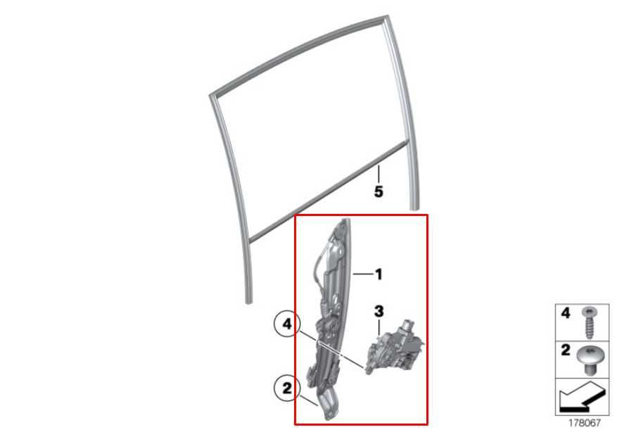 2010-2015 BMW 750Li xDrive Rear Right Door Window Regulator w/ Motor c - Alshned Auto Parts