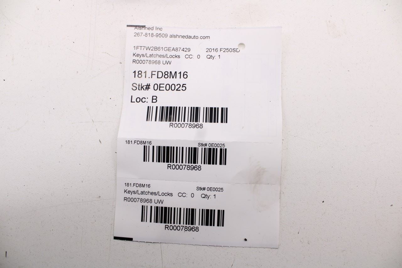 11-22 Ford F250 Lariat Crew Cab Ignition Switch Lock Cylinder w/ Remote Fob Key - Alshned Auto Parts