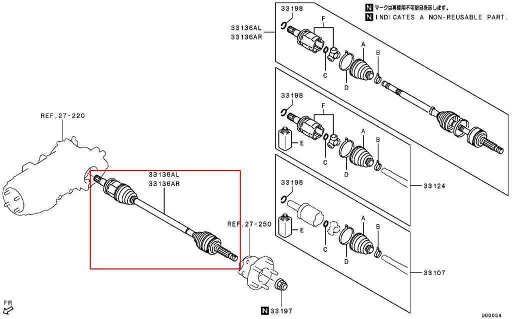 22-25 Mitsubishi Eclipse Cross ES 4x4 Rear RH CV Axle Drive Half Shaft 3715A406 - Alshned Auto Parts