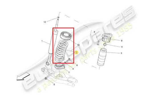 14-17 Maserati Ghibli S Q4 AWD Rear Suspension Right and LH Side Coil Spring Set - Alshned Auto Parts
