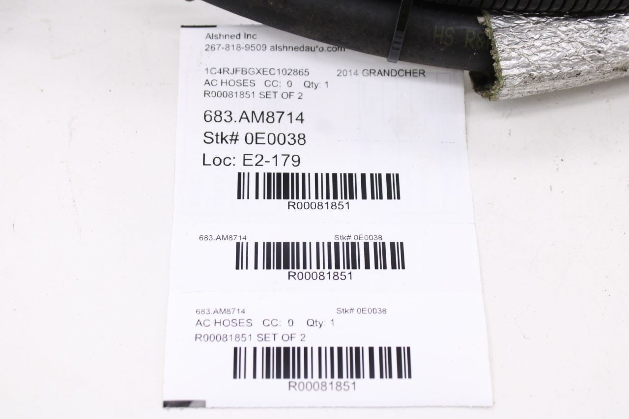 2011-22 Jeep Grand Cherokee 3.6L AC Conditioning Suction and Discharge Hose Set12