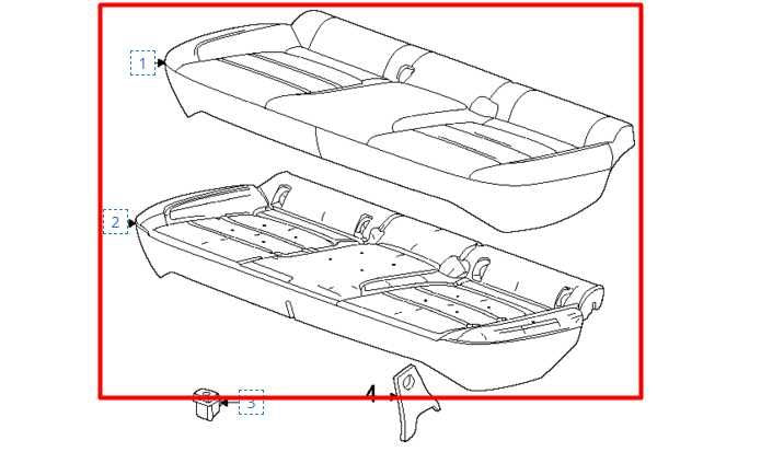 2024-2025 Chevrolet Trax Rear 2nd Row Seat Bench Lower Cushion 42848700 OEM - Alshned Auto Parts