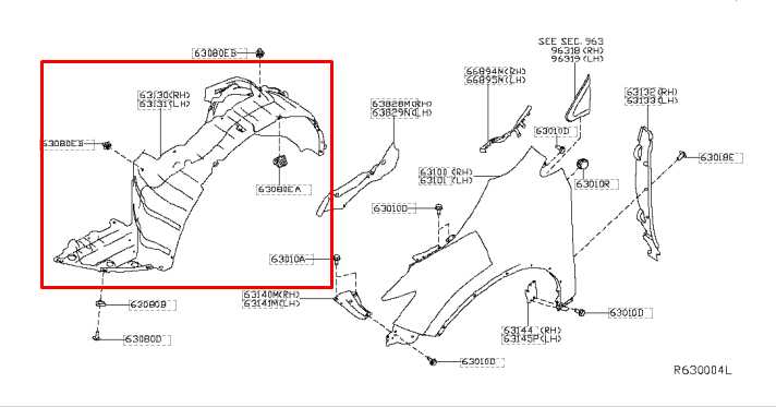 2015-24 Nissan Murano Platinum Front Right Side Fender Inner Liner Splash Shield - Alshned Auto Parts