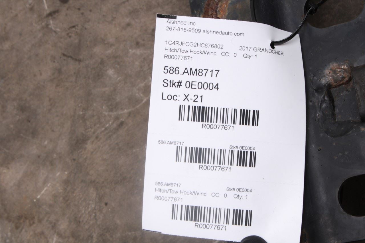 2011-2021 Jeep Grand Cherokee Overland Rear Trailer Tow Hinch 52124606AF OEM - Alshned Auto Parts