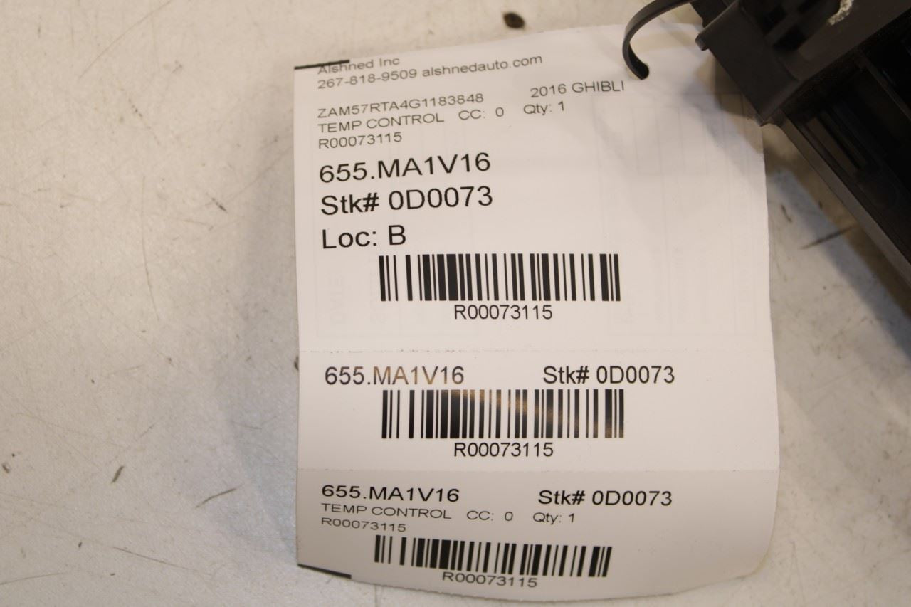 14-16 Maserati Ghibli S Q4 3.0L Dashboard AC Heater Temperature Climate Control - Alshned Auto Parts