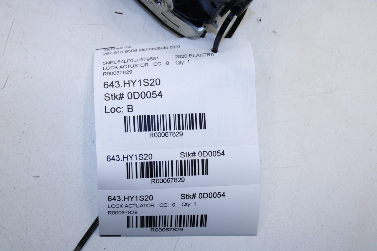 2016-20 Hyundai Elantra SEL Rear Left Side Door Lock Latch Actuator 81410-F2000 - Alshned Auto Parts