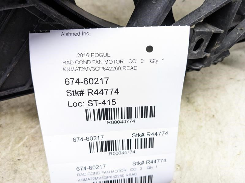 2014-2020 Nissan Rogue Dual Radiator Cooling Fan Motor Assembly 21481-5HA0A OEM - Alshned Auto Parts