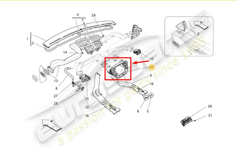2014-17 Maserati Ghibli Dash Center Screen Bezel Trim w/ Air Vents 670019060 OEM - Alshned Auto Parts