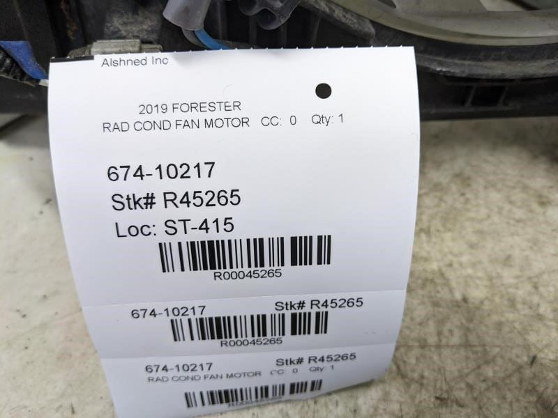 2019-2021 Subaru Forester Left Radiator Cooling Fan Motor Assembly 45122SJ000 - Alshned Auto Parts