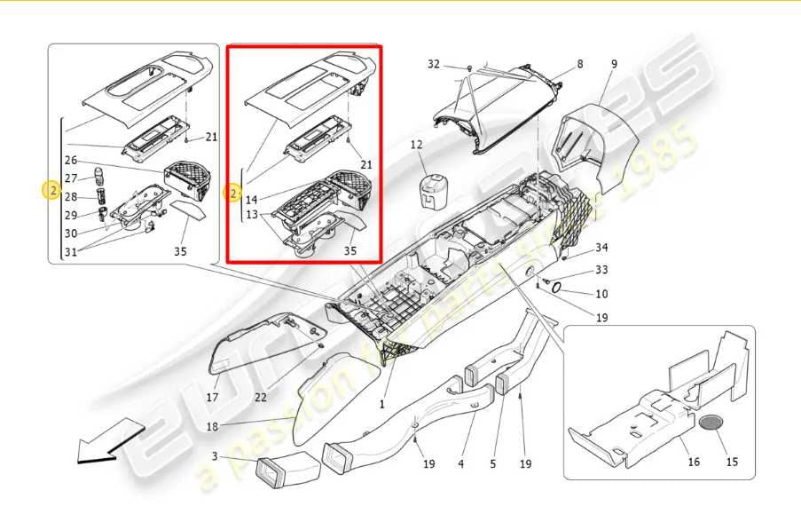 17-18 Maserati Ghibli RWD Console Multi Function Trim Panel w/ Cup Holder *ReaD* - Alshned Auto Parts