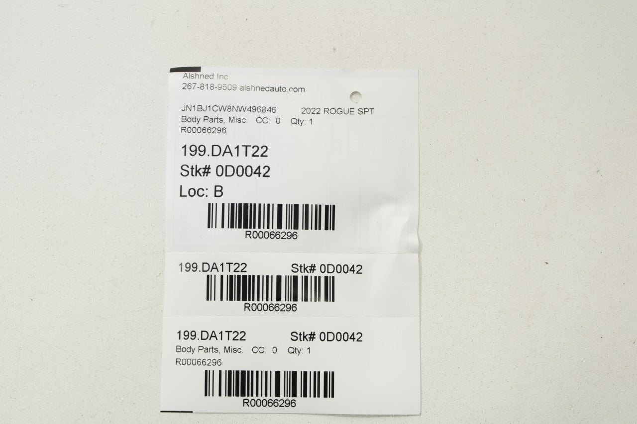 17-22 Nissan Rogue Sport SL AWD Rear Left Door Weatherstrip On Body 76924-6MA0A - Alshned Auto Parts