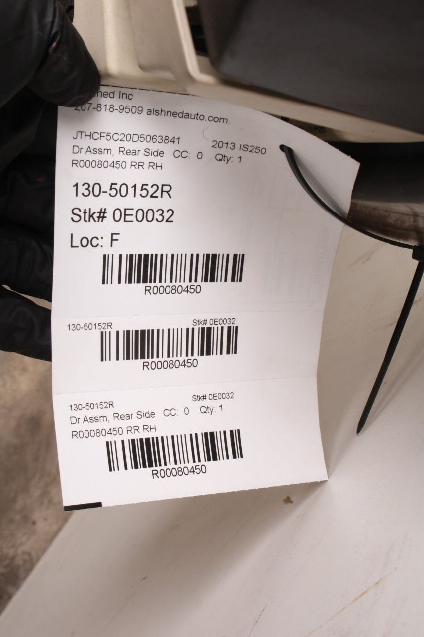 2008-2013 Lexus IS250 Rear Right Passenger Side Door Shell Panel 67003-53061 OEM19