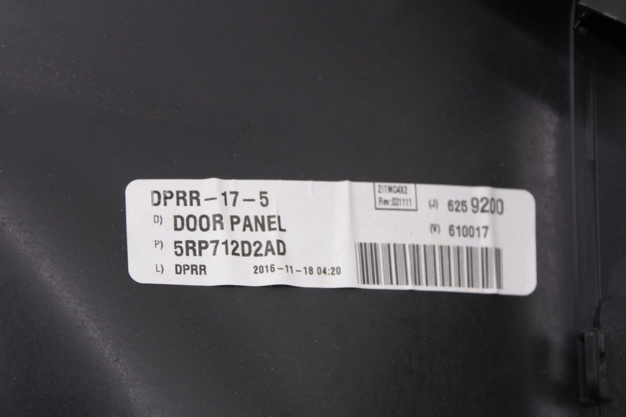 17-24 Chrysler Pacifica Limited Rear Right Sliding Door Trim Panel with Sunshade - Alshned Auto Parts