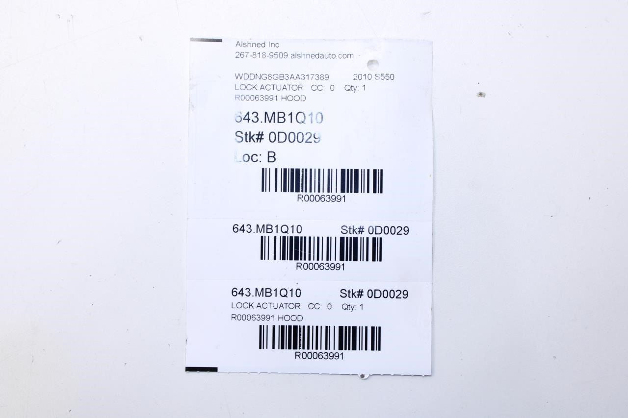 2007-2013 Mercedes-Benz S550 Hood Catch Lock Latch Set of 2 221-880-00-60 OEM - Alshned Auto Parts