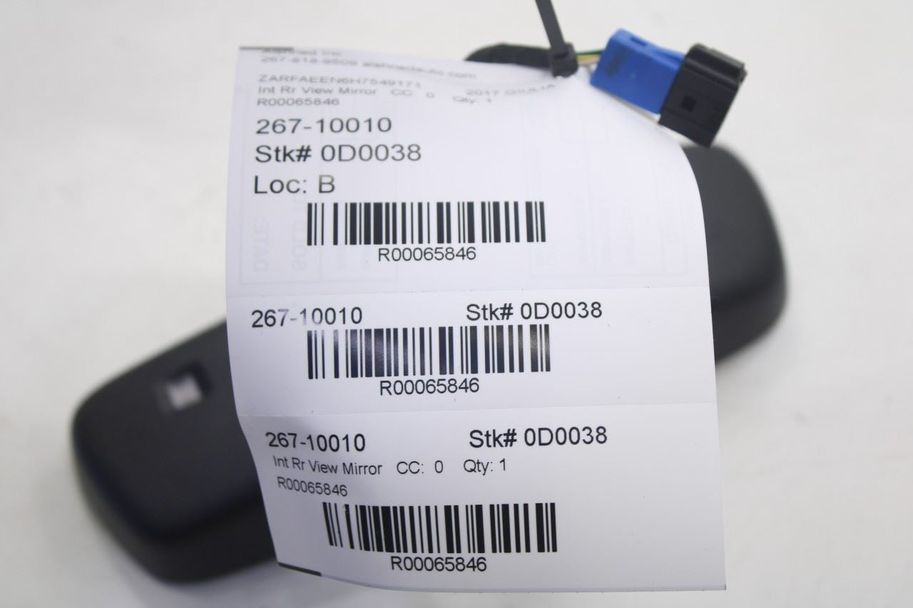 2017-2023 Alfa Romeo Giulia Ti AWD 2.0L Inside Rear View Mirror 156109498 OEM - Alshned Auto Parts