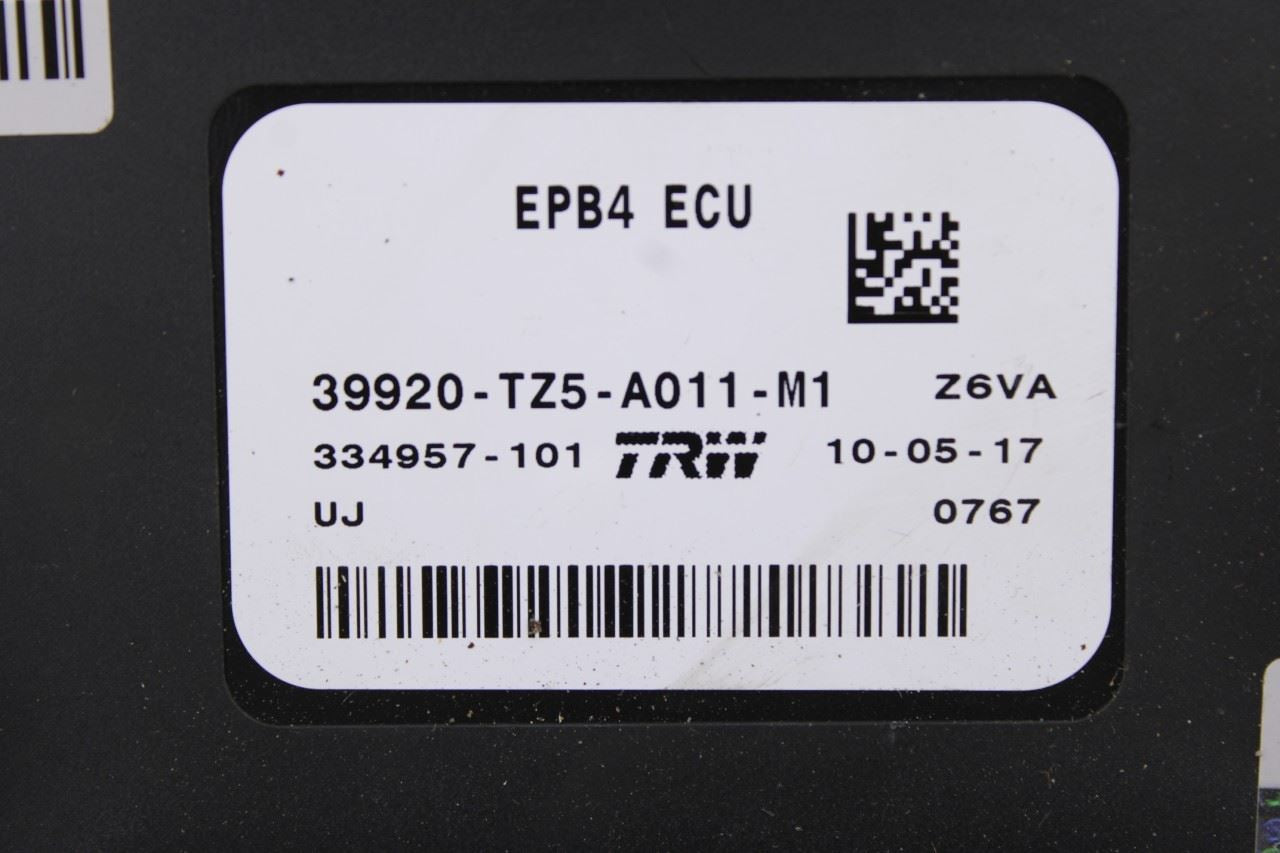 17-20 Acura MDX w/Technology Electric Parking Brake Control Module 39920-TZ5-A011