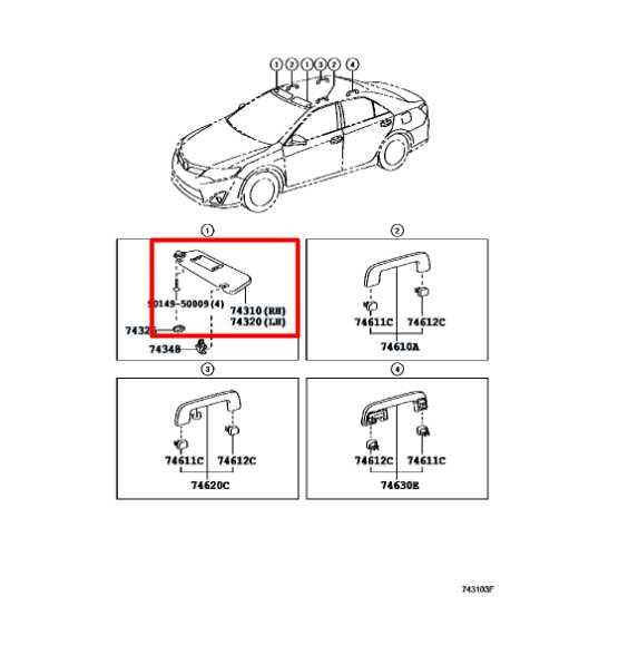 2012-17 Toyota Camry Hybrid Front Left Sun Visor w/ Mirror 74320-06610-B2 *ReaD* - Alshned Auto Parts