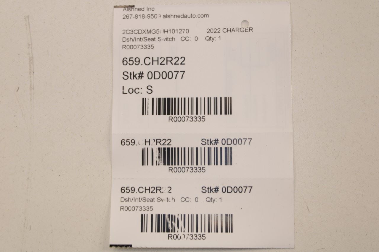 10-23 Dodge Charger GT AWD Front Right Power Seat Adjustment Switch 56049432AF - Alshned Auto Parts