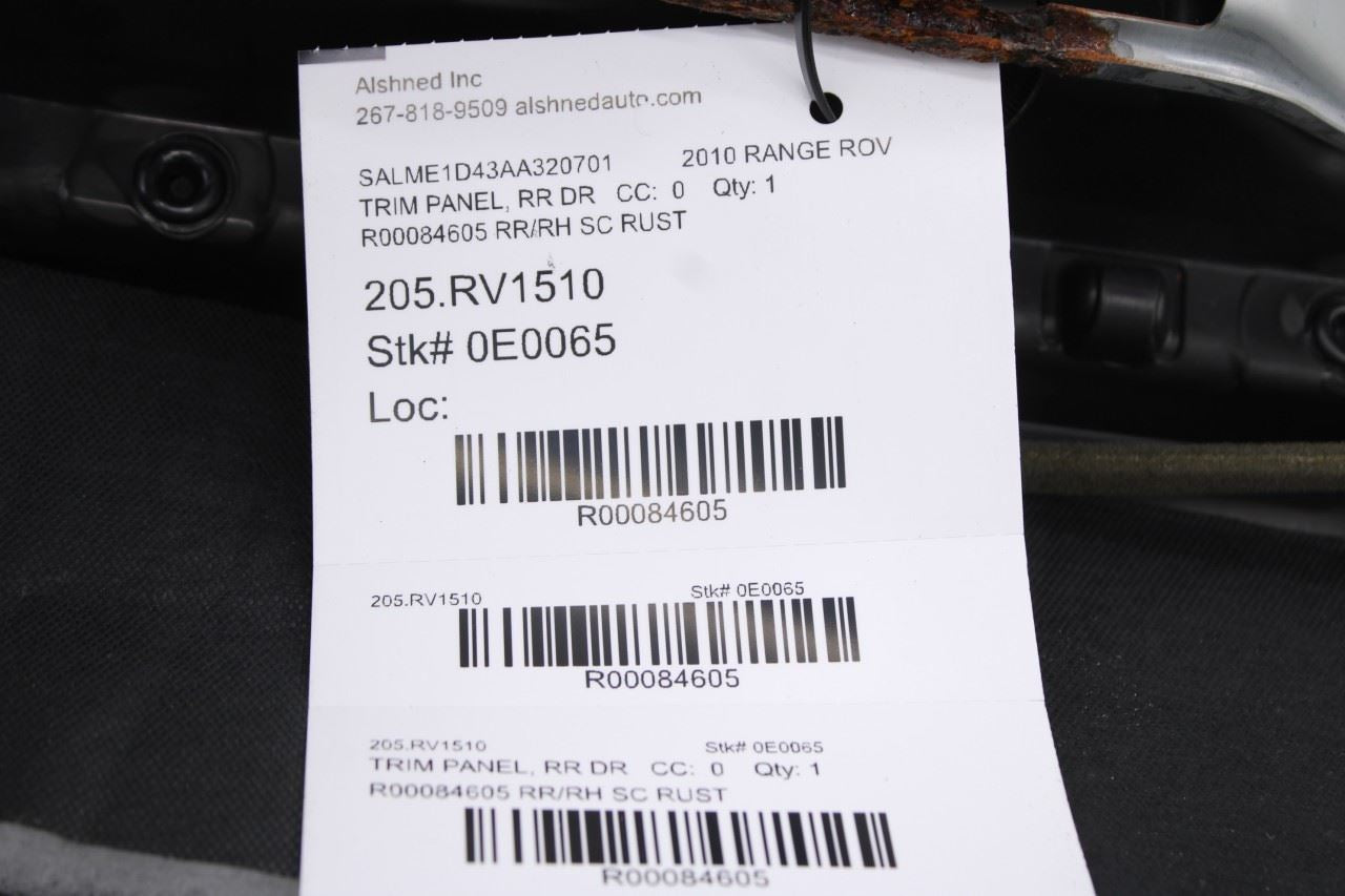 10-12 Land Rover Range Rover HSE Rear Right Door Trim Panel LR009604 OEM *ReaD* - Alshned Auto Parts
