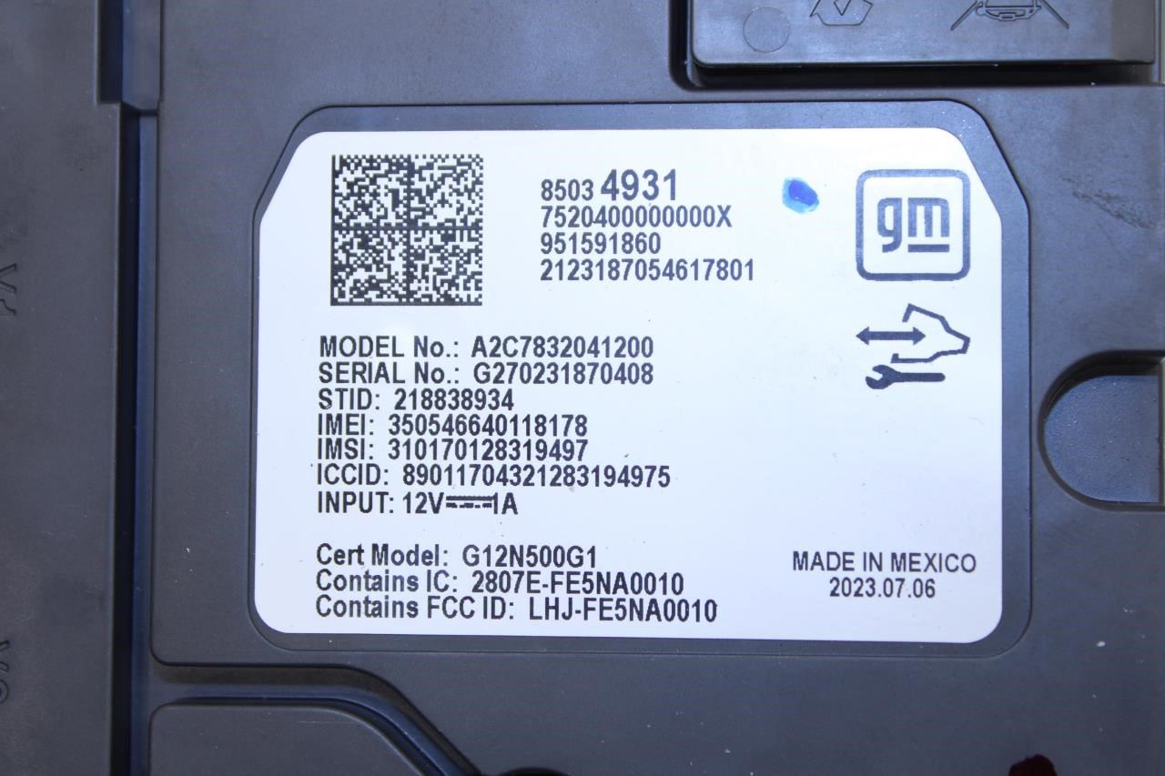 2024 Cadillac XT4 Premium Telematics Communications Control Module 85034931 OEM - Alshned Auto Parts