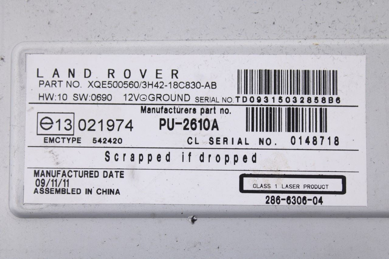 2005-2012 Land Rover Range Rover HSE Audio 6 Disc CD Changer XQE500560 OEM - Alshned Auto Parts