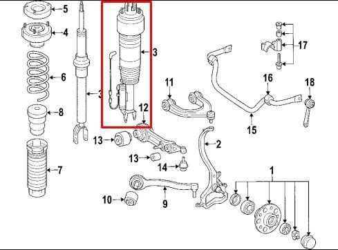 2003-2006 Mercedes-Benz E500 5.0L RWD Front Right Side Shock Strut Absorber1