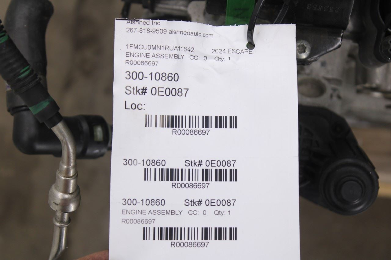 2023-25 Ford Escape ST 1.5L turbo Engine Motor VIN N 8th digit 53K PZ1E-6007-CAA17