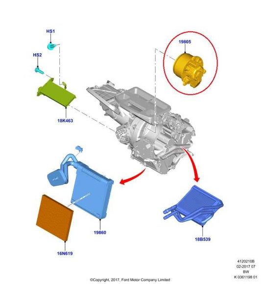 2018-2022 Ford EcoSport SE 1L AC Heater HVAC Blower Motor Fan AV11-19846-AB OEM - Alshned Auto Parts