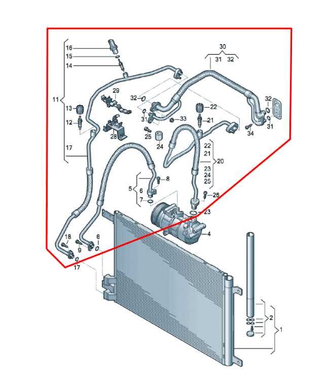 22-24 Volkswagen Jetta SE 1.5L AC Conditioning Suction Discharge Liquid Line Set - Alshned Auto Parts