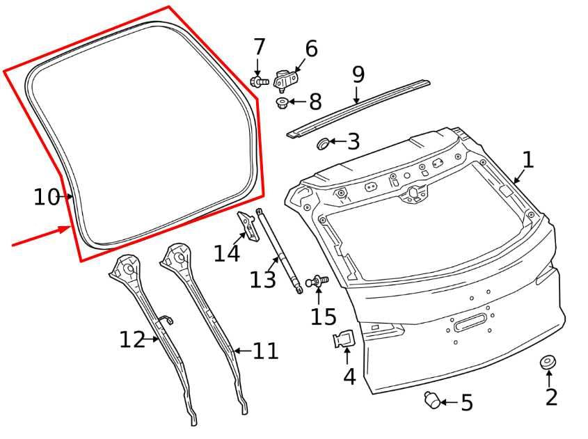 2019-2025 Cadillac XT4 Premium Rear Liftgate Back Door Weatherstrip 84628014 OEM - Alshned Auto Parts