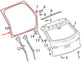 2019-2025 Cadillac XT4 Premium Rear Liftgate Back Door Weatherstrip 84628014 OEM - Alshned Auto Parts