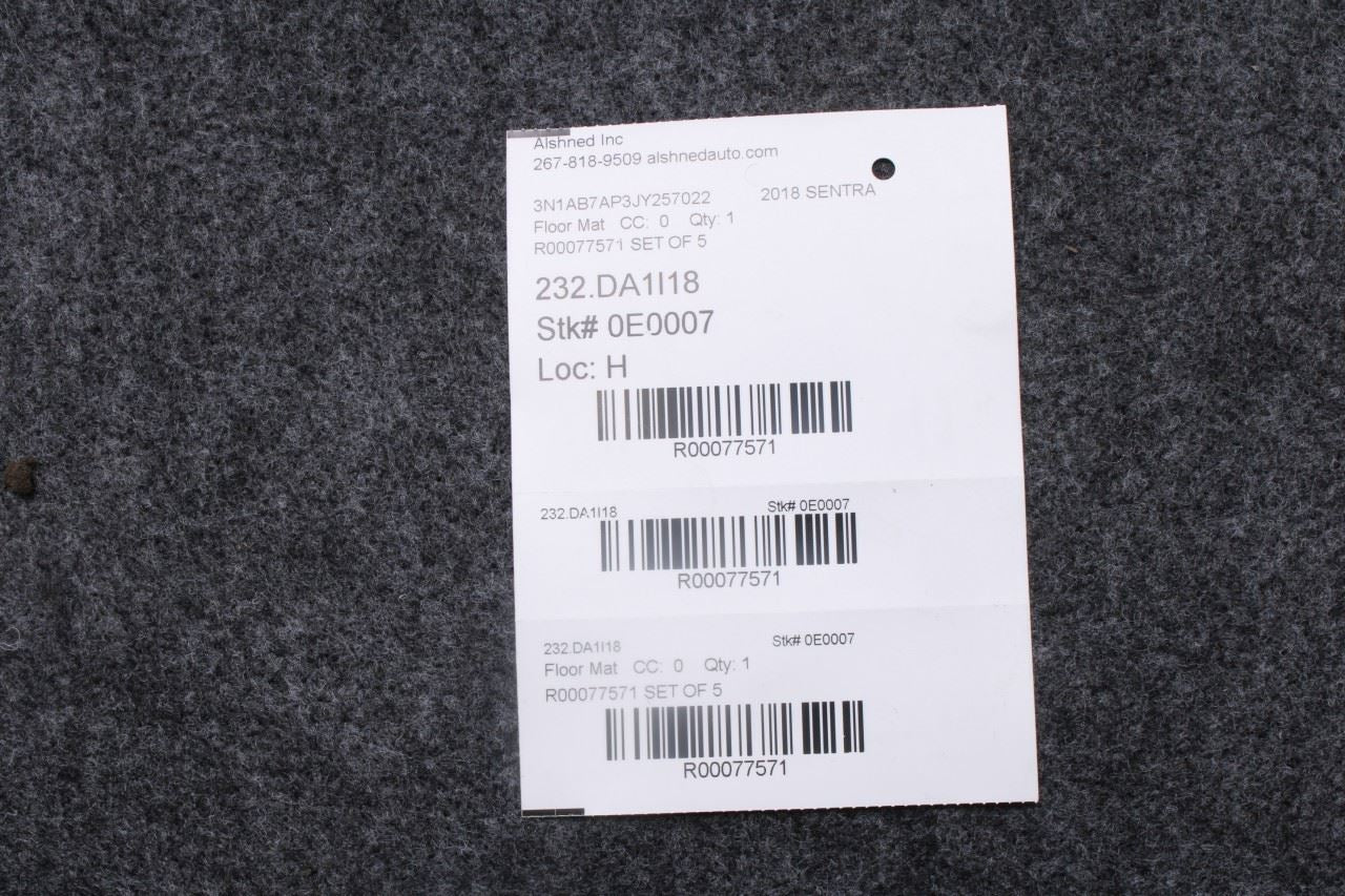 2013-19 Nissan Sentra SL Front Rear RH LH and Cargo Trunk Carpet Floor Mats Set - Alshned Auto Parts