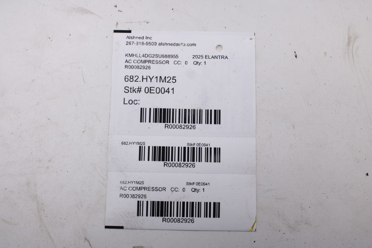 2021-2026 Hyundai Elantra SE 2.0L Air Conditioning AC Compressor 97701-AA100 OEM10