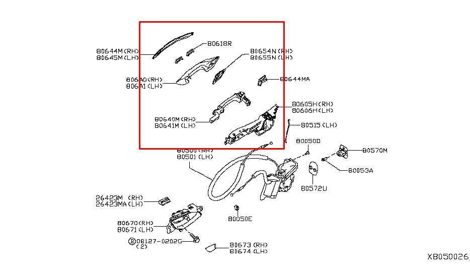 2019-25 Infiniti QX50 ESSENTIAL 2.0L Front Driver Left Side Door Exterior Handle - Alshned Auto Parts