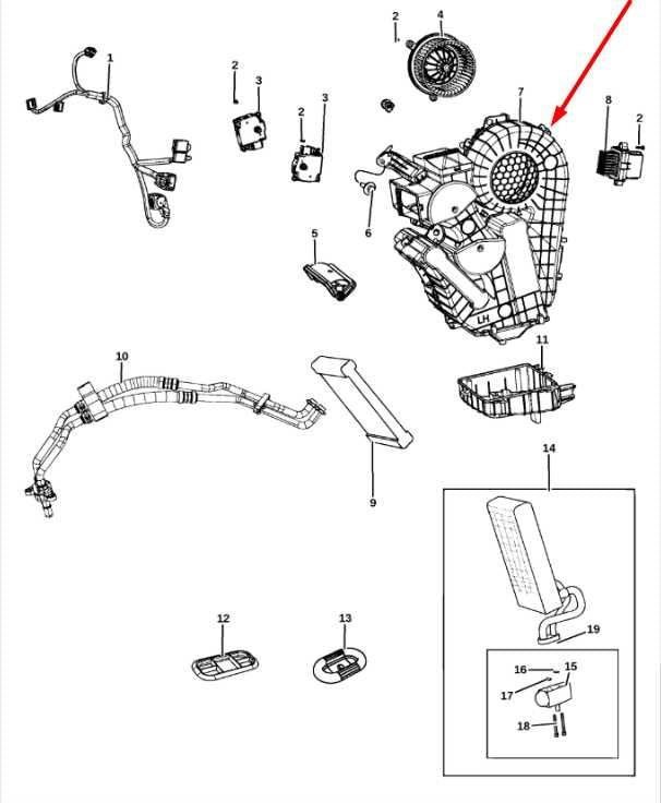 2015-2020 Dodge Grand Caravan SXT Rear Heater AC Upper Housing Blower Motor Assy1