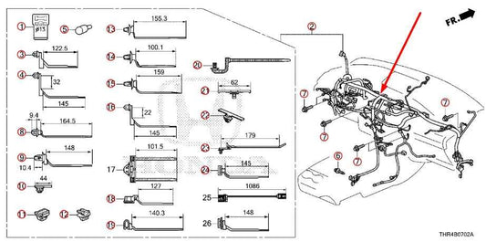 2021-2024 Honda Odyssey Touring Dash Instrument Panel Wire Harness *ReaD* - Alshned Auto Parts