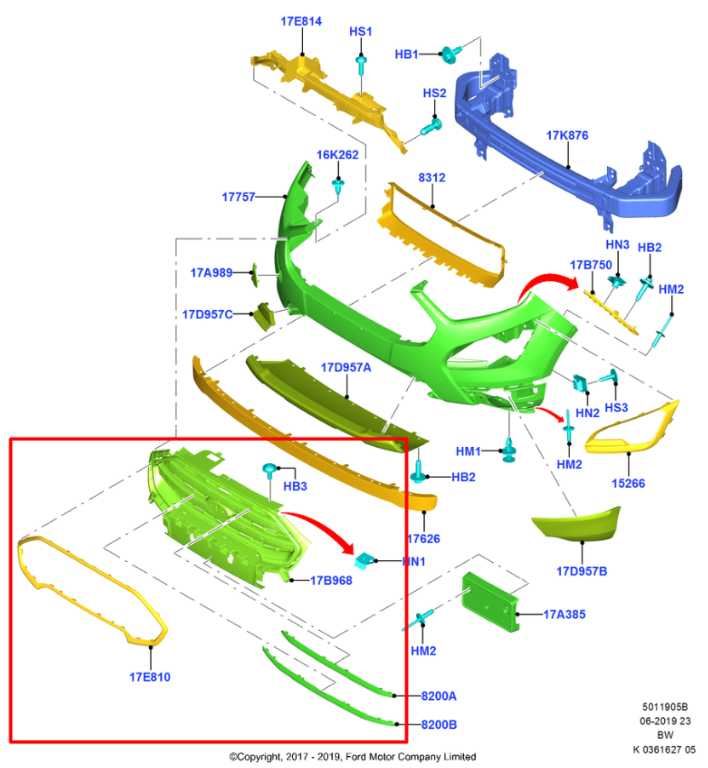 2018-2022 Ford EcoSport SE 1.0L FWD Front Center Radiator Upper Grille w/ Emblem - Alshned Auto Parts