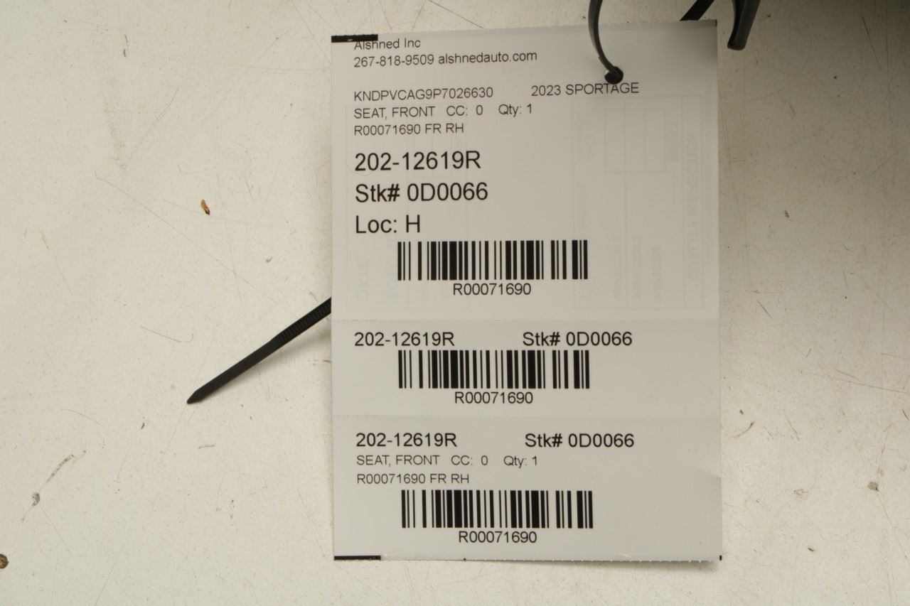 2023-25 Kia Sportage Hybrid EX 1.6L Front Seat Right Side Backrest Upper Cushion - Alshned Auto Parts