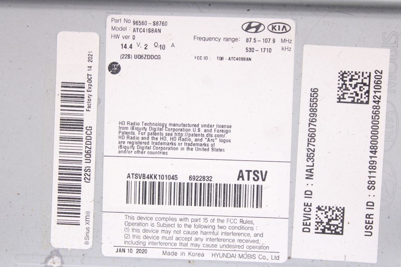 2020-22 Hyundai Palisade Limited AWD Navi Radio Receiver w/ 10.25 Display *ReaD* - Alshned Auto Parts