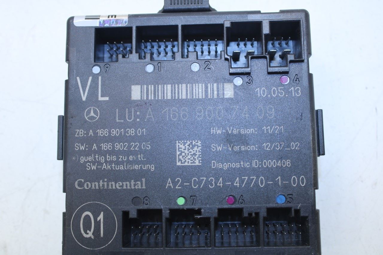 2012-2015 Mercedes-Benz ML350 Front Left Door Control Module 166-900-74-09 OEM - Alshned Auto Parts