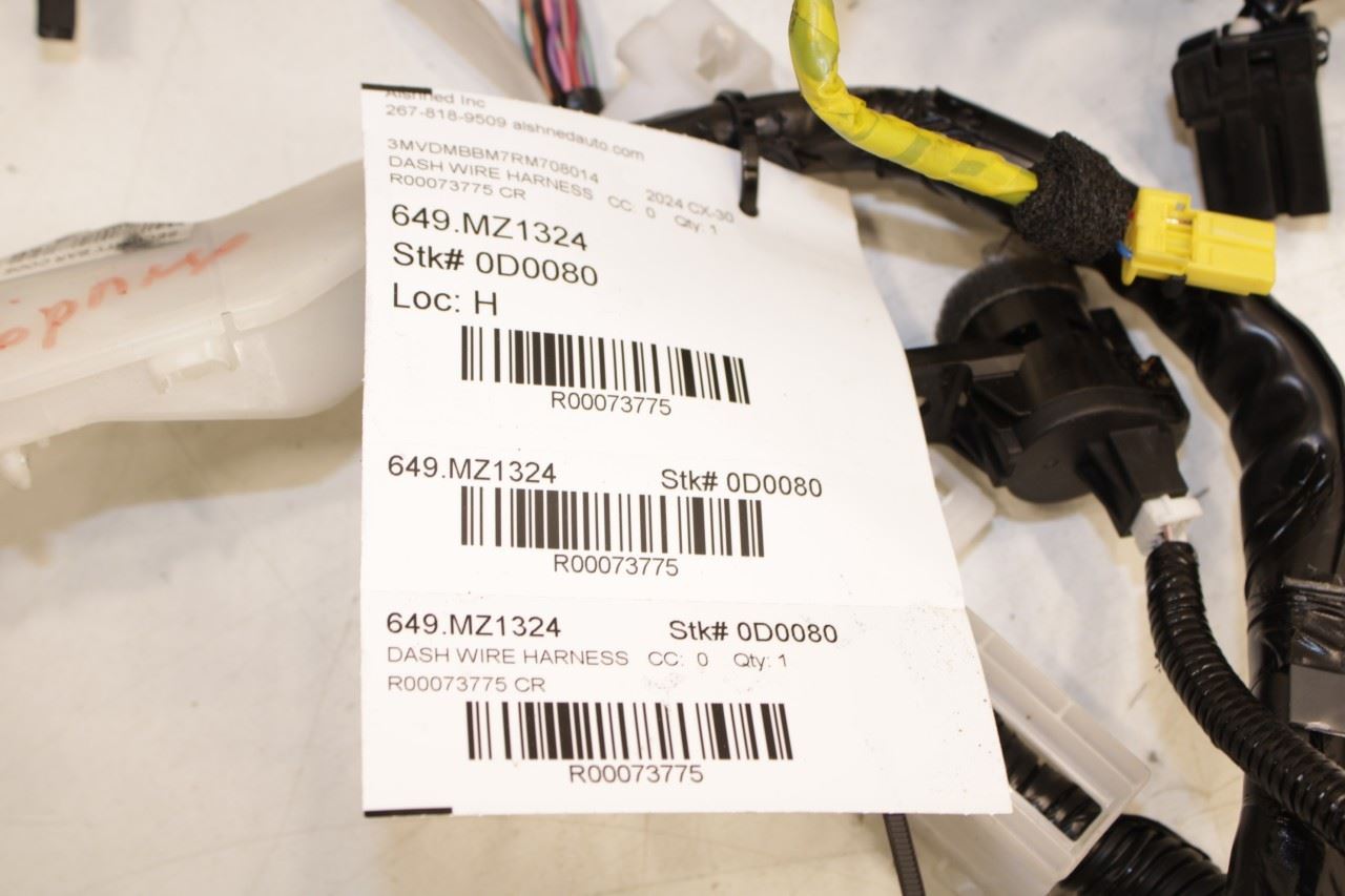 2024-25 Mazda CX-30 2.5 S Dash Instrument Panel Wire Harness DV34-67-030A *ReaD* - Alshned Auto Parts
