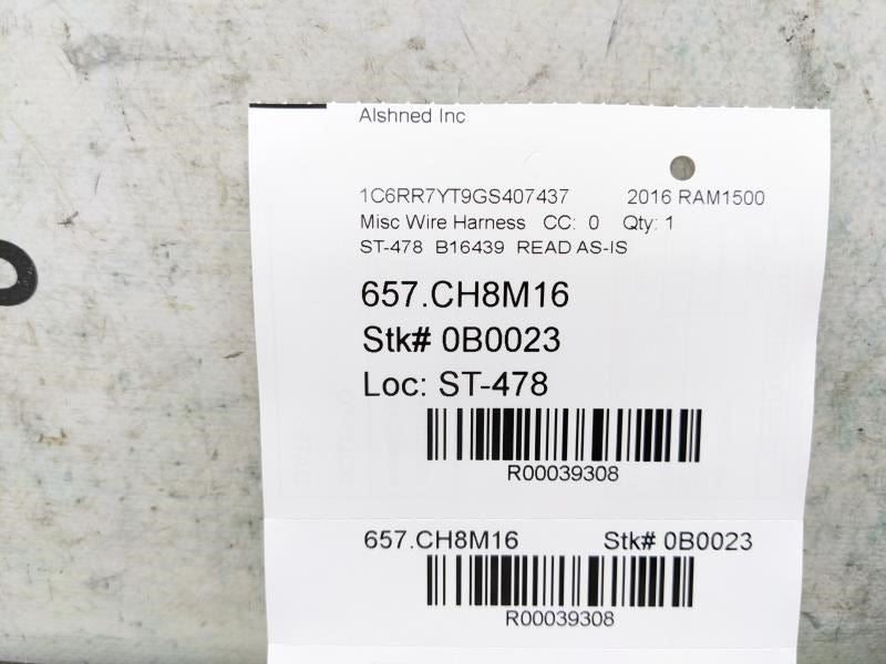 2016 Ram 1500 Front End Module Wire Harness 68371285AB OEM *ReaD**AS-IS* - Alshned Auto Parts