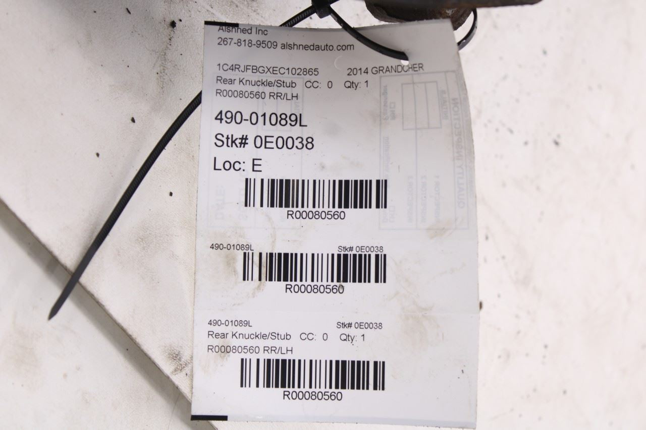 2012-15 Jeep Grand Cherokee Limited 3.6L 4WD Rear Left Side Spindle Knuckle Hub - Alshned Auto Parts