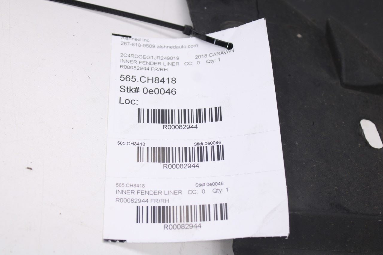 2008-2020 Dodge Grand Caravan GT Front Right Side Wheelhouse Liner Splash Shield - Alshned Auto Parts