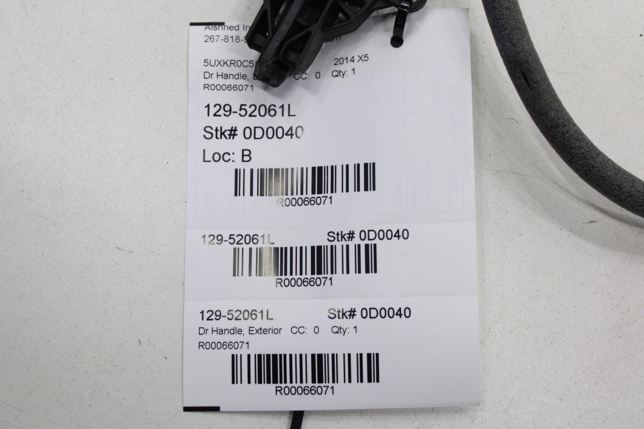2014-18 BMW X5 xDrive35i 3.0L AWD Rear Driver Left Side Door Exterior Handle - Alshned Auto Parts