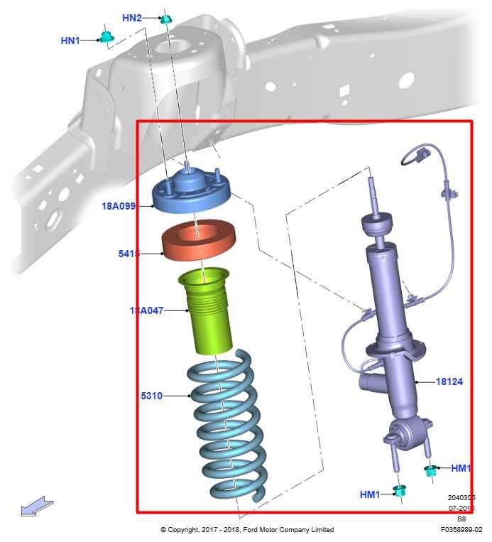 2018-21 Ford Expedition Limited 4WD Front RH Shock Absorber and Control Arms Set - Alshned Auto Parts