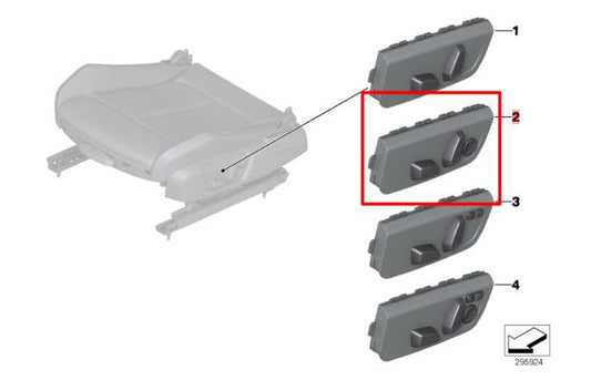 2013-2016 BMW 328i xDrive SULEV Front Right Side Seat Adjustment Control Switch - Alshned Auto Parts