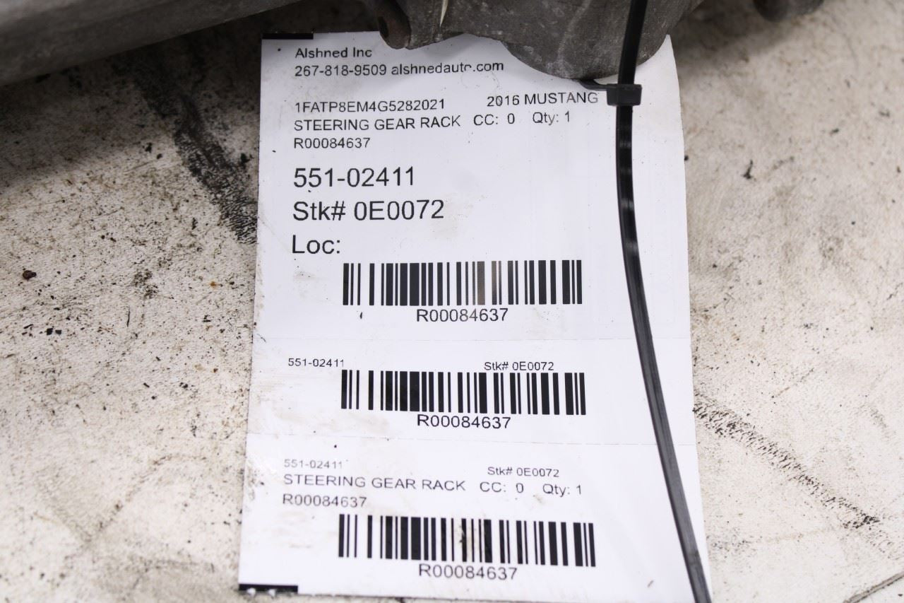 2015-17 Ford Mustang Conv V6 RWD Steering Gear Rack and Pinion GR3C-3D070-BA OEM18